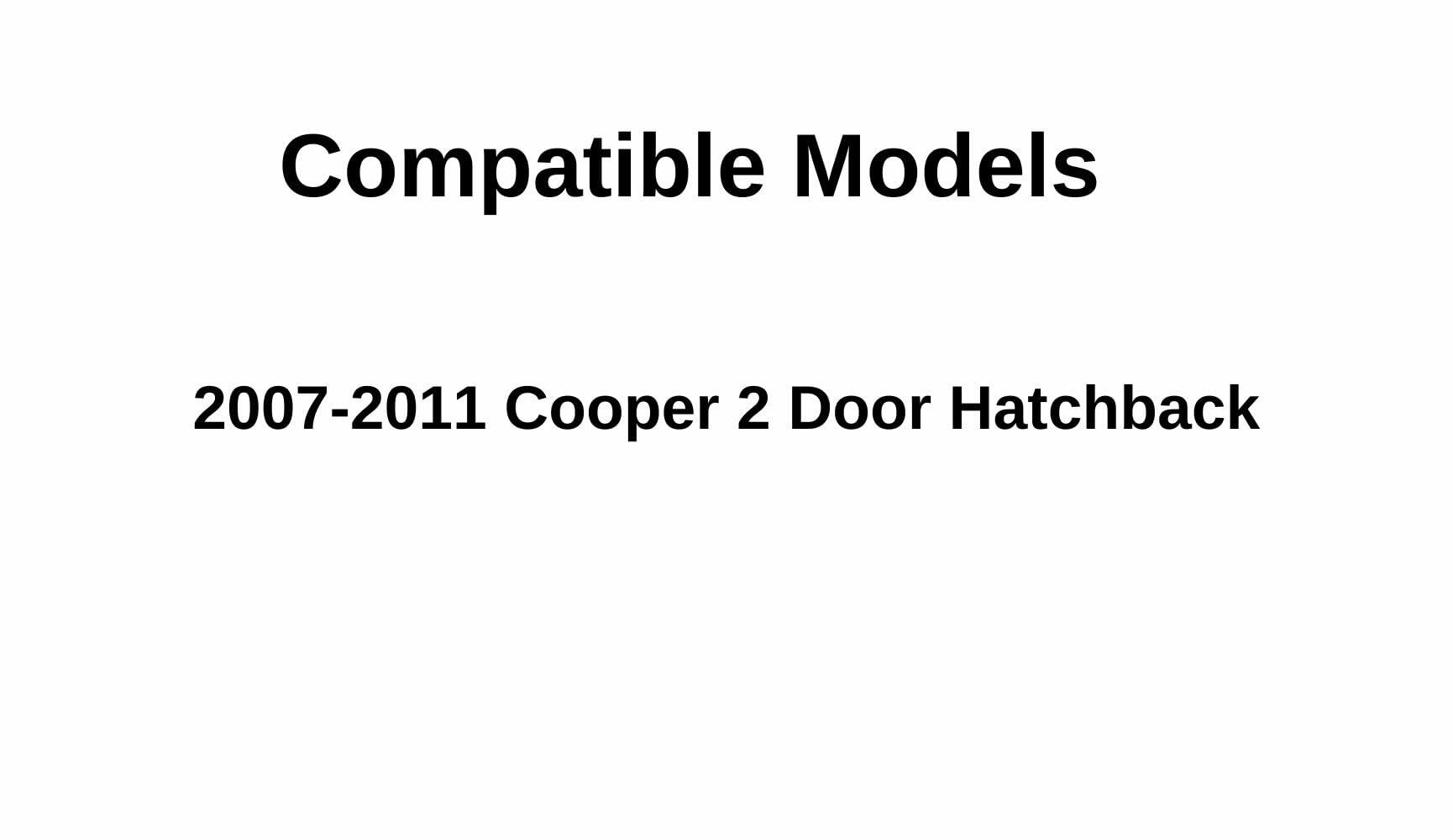 Heated Back Window Back Glass w/ 3 Connector Leads Compatible with Mini Cooper 2 Door Hatchback 2007-2011 Models