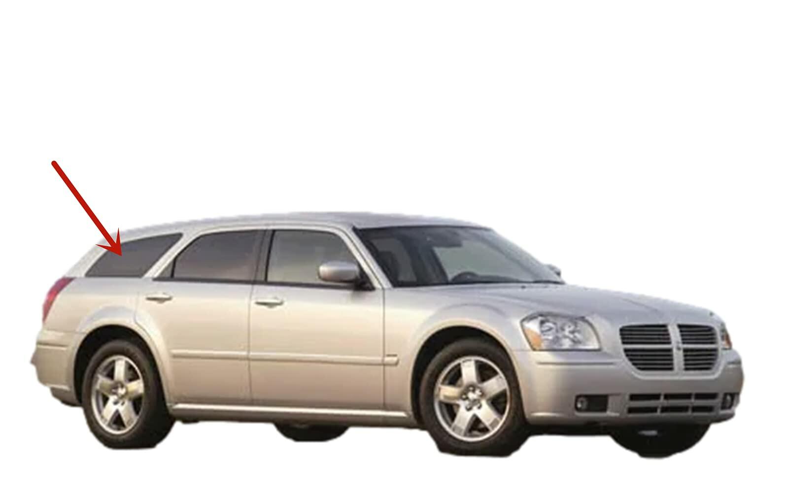Passenger Right Side Quarter Window Quarter Glass Compatible with Dodge Magnum 4 Door Wagon 2005-2008 Models