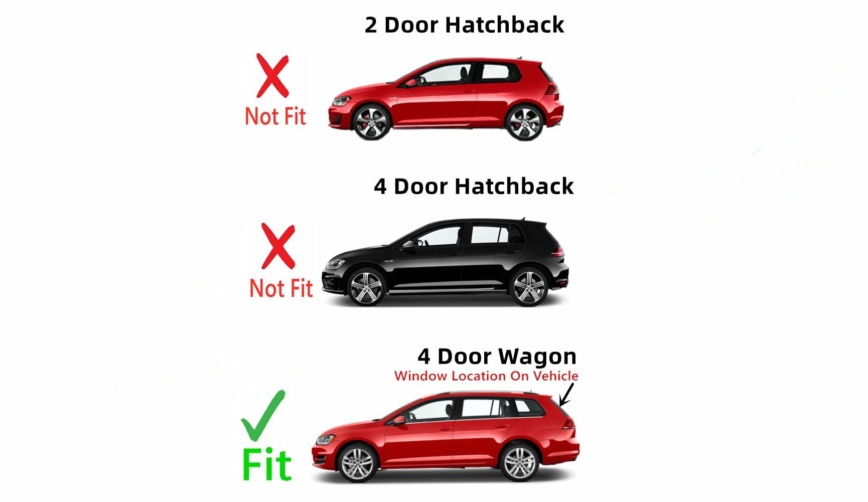 Heated Back Window Back Glass Compatible with Volkswagen Golf 4 Door Wagon 2015-2019 Models