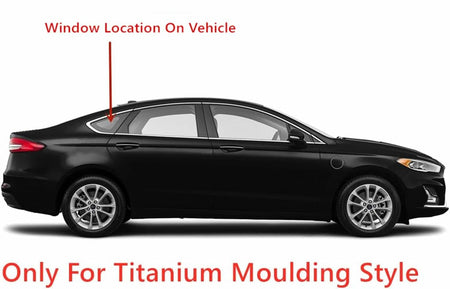 OE Titanium Moulding Passenger Right Side Quarter Window Quarter Glass Compatible with Ford Fusion 2013-2019 Fusion Hybrid/Energi 2013-2020 Models