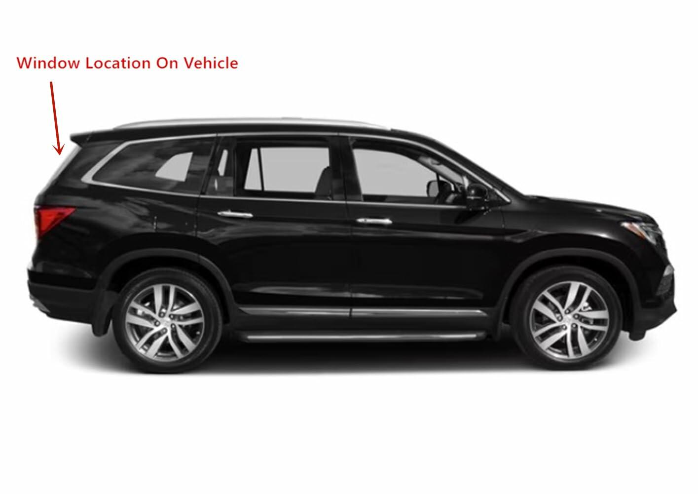 Privacy Color Heated Back Tailgate Window Back Glass Compatible with Honda Pilot 2016-2022 Models