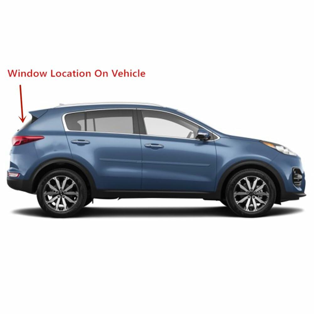 Heated Back Tailgate Window Back Glass Compatible with Kia Sportage 2017-2022 Models