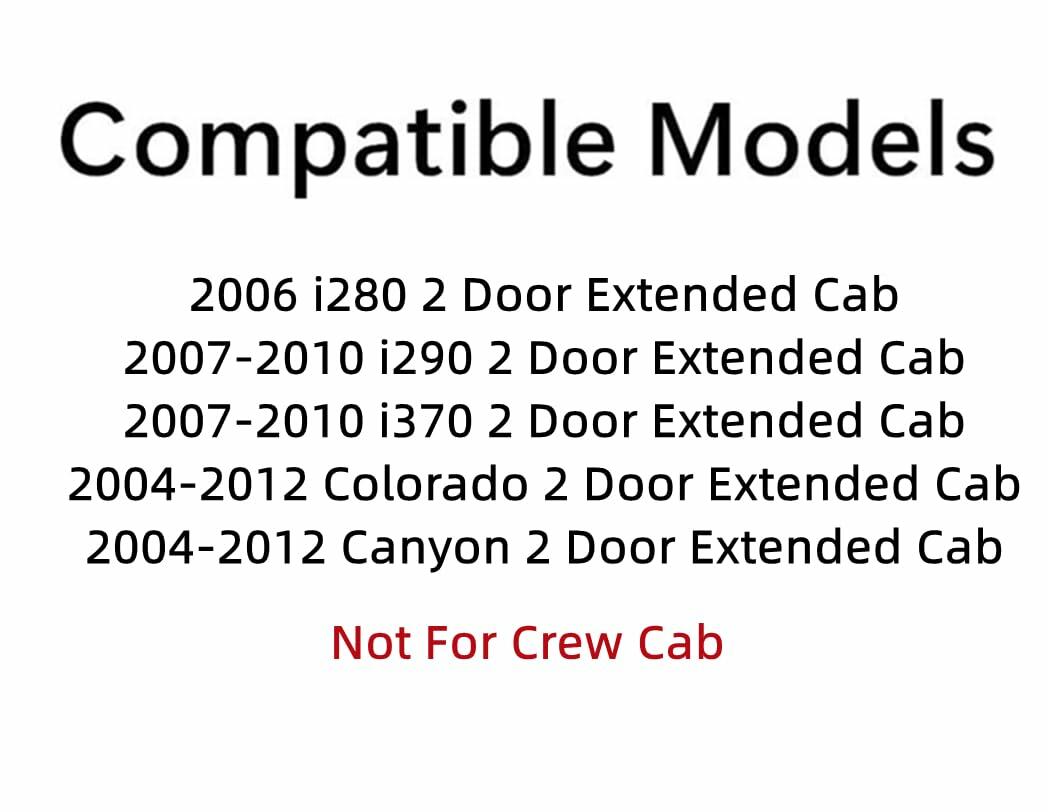 Driver Left Side Quarter Window Quarter Glass Compatible with Isuzu i280 i290 i370 2006-2010/Chevrolet Colorado 2004-2012/GMC Canyon 2004-2012 2 Door Extended Cab Models