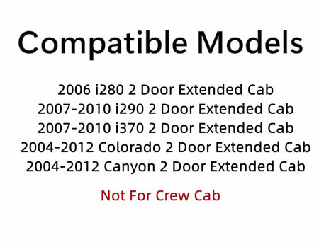 Driver Left Side Quarter Window Quarter Glass Compatible with Isuzu i280 i290 i370 2006-2010/Chevrolet Colorado 2004-2012/GMC Canyon 2004-2012 2 Door Extended Cab Models