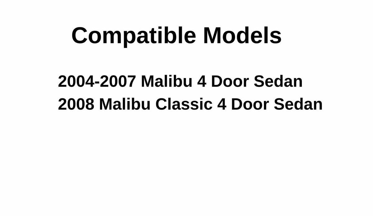Passenger Right Side Rear Door Window Door Glass Compatible with Chevrolet Malibu 2004-2007 / Malibu Classic 2008 4 Door Sedan Models