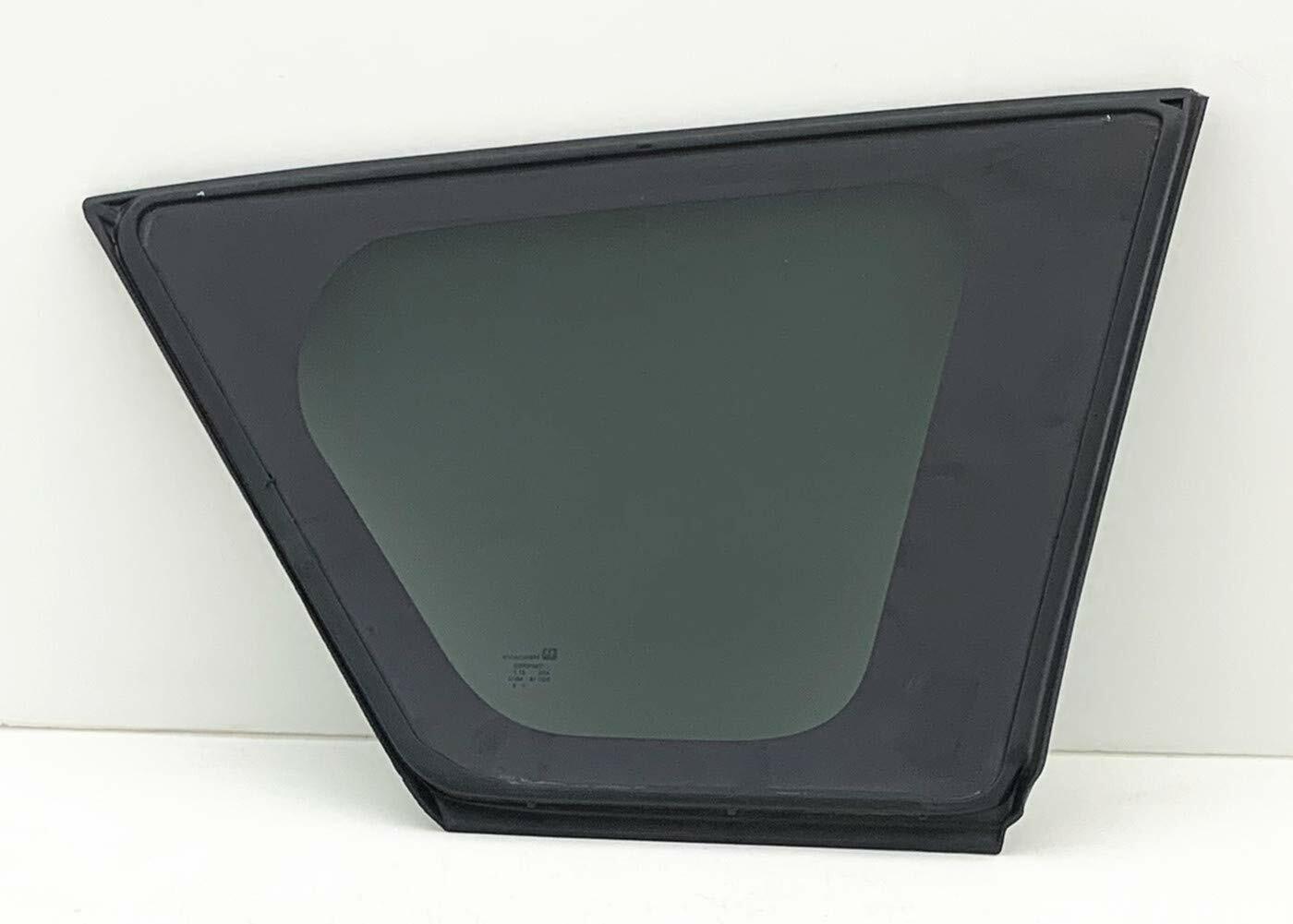 Black Moulding Driver Left Side Quarter Window Quarter Glass Compatible with Mitsubishi Outlander 2007-2013 Models