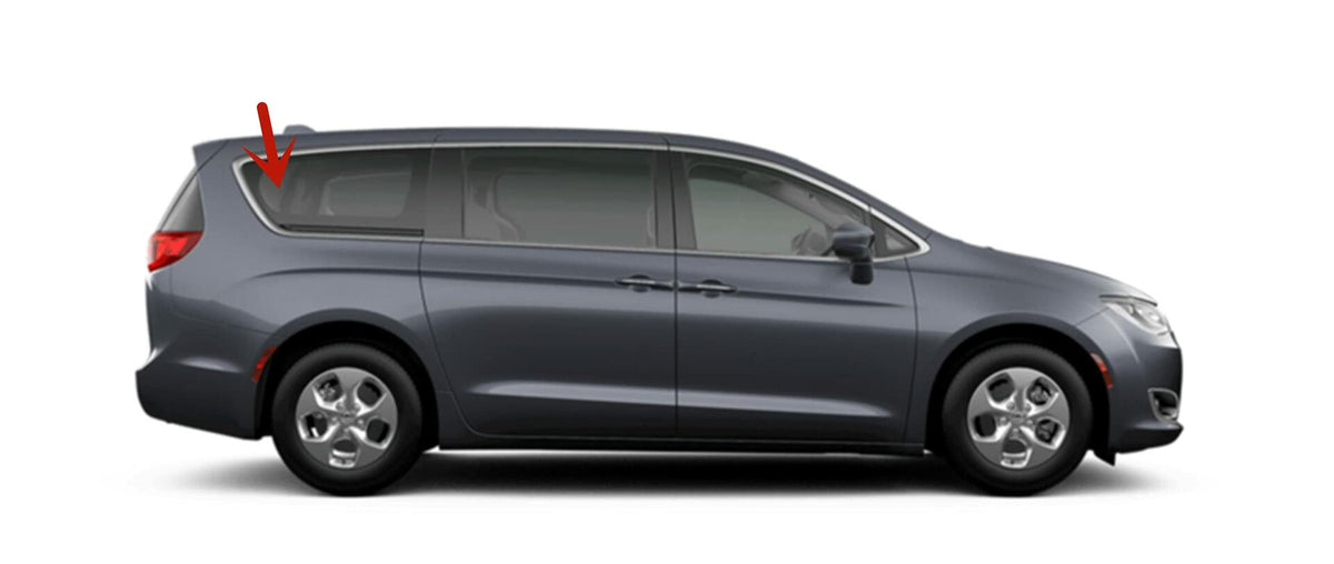 Passenger Right Side Quarter Window Quarter Glass Compatible with Chrysler Pacifica / Voyager 2017-2026 Models