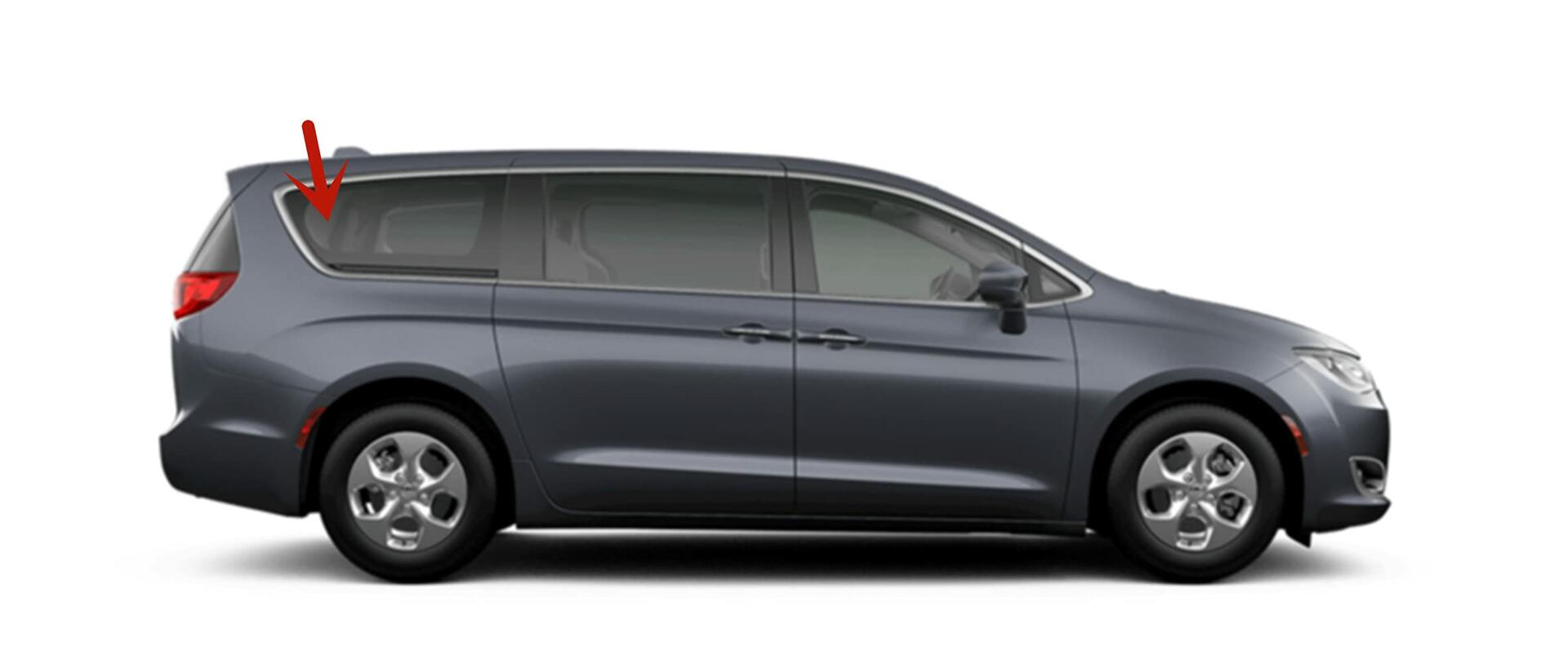 Passenger Right Side Quarter Window Quarter Glass Compatible with Chrysler Pacifica / Voyager 2017-2026 Models