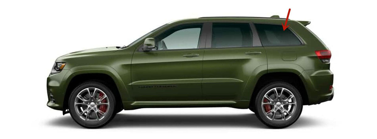 OE Black Moulding Privacy Driver Left Side Quarter Window Quarter Glass Compatible with Jeep Grand Cherokee 2016-2021 Grand Cherokee WK 2022 Models (Not For Cherokee, or Grand Cherokee L)