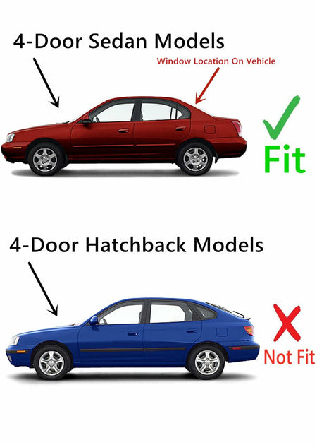 Heated Back Window Back Glass Compatible with Hyundai Elantra 4 Door Sedan 2001-2006 Models