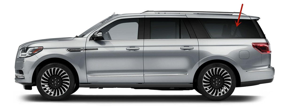 Driver Left Side Quarter Window Quarter Glass Compatible with Lincoln Navigator L 2018-2024 Long Wheel Base Models