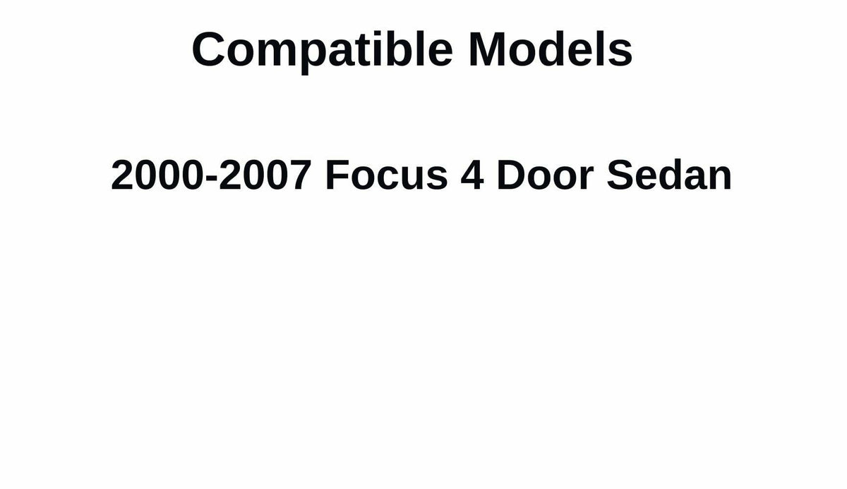 Driver Left Side Quarter Glass Window Compatible with Ford Focus 4 Door Sedan 2000-2007 Models