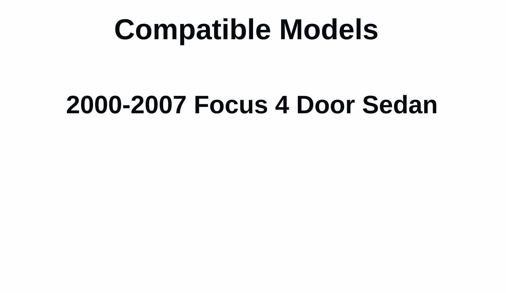 Driver Left Side Quarter Glass Window Compatible with Ford Focus 4 Door Sedan 2000-2007 Models