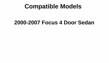 Driver Left Side Quarter Glass Window Compatible with Ford Focus 4 Door Sedan 2000-2007 Models
