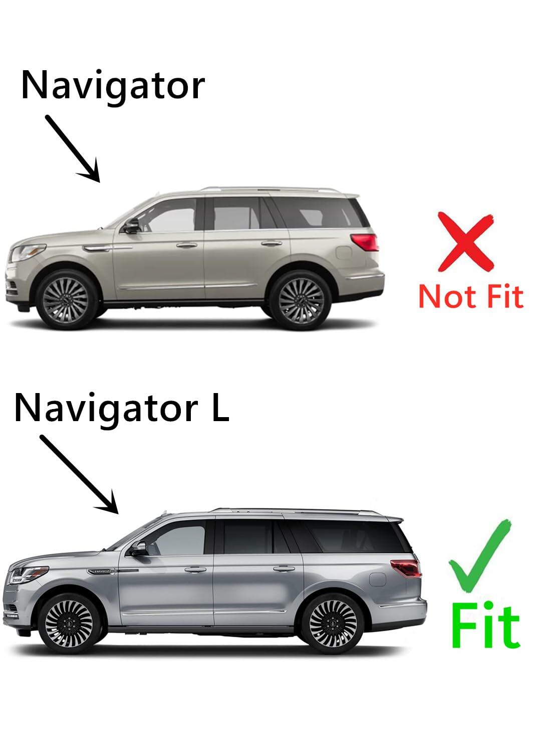 Driver Left Side Quarter Window Quarter Glass Compatible with Lincoln Navigator L 2018-2024 Long Wheel Base Models