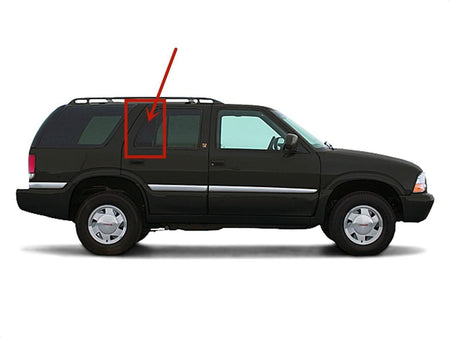 Passenger Right Side Rear Vent Window Vent Glass Compatible with GMC Envoy 1998-2001/GMC Jimmy 1995-2001/Chevrolet Blazer 1995-2005/Oldsmobile Bravada 1996-2001 4 Door Models