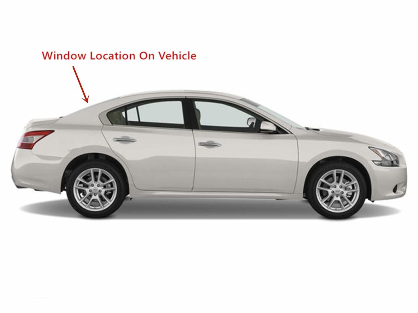 Heated Back Window Back Glass Compatible with Nissan Maxima 4 Door Sedan 2009-2015 Models