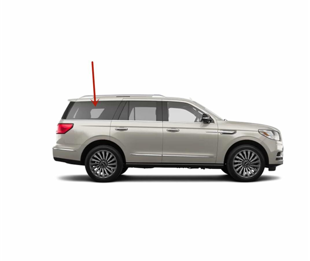 Passenger Right Side Quarter Window Quarter Glass Compatible with Lincoln Navigator Short Wheel Base 2018-2024 Models