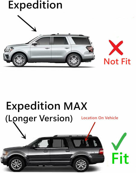 Privacy Driver Left Side Rear Quarter Window Quarter Glass Compatible with Ford Expedition MAX Long Wheel Base 2018-2024 Models