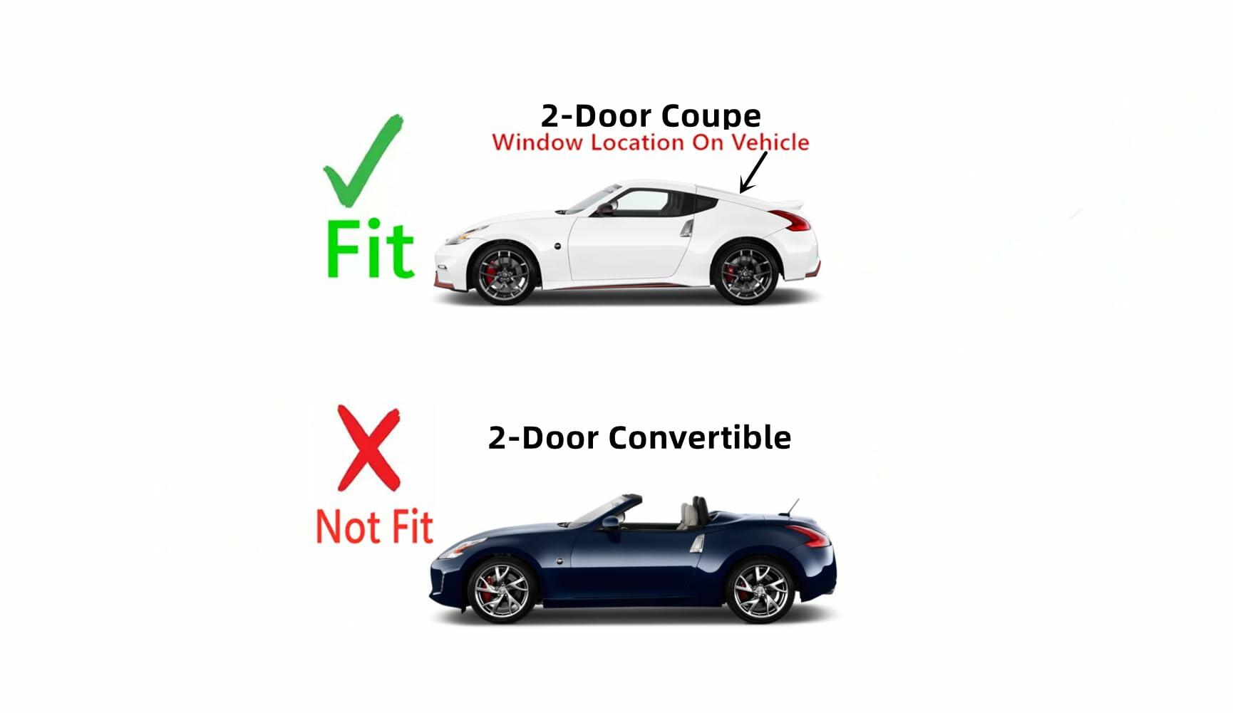 Heated Back Window Back Glass Compatible with Nissan 370Z 2 Door Coupe 2009-2020 Models