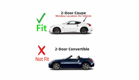 Heated Back Window Back Glass Compatible with Nissan 370Z 2 Door Coupe 2009-2020 Models