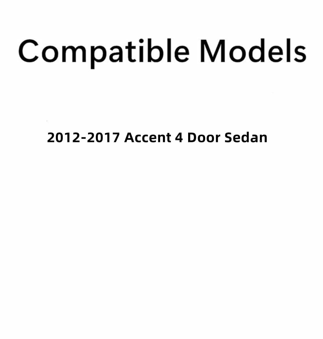 Heated Back Window Back Glass Compatible with Hyundai Accent 4-Door Sedan 2012-2017 Models