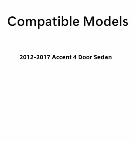 Heated Back Window Back Glass Compatible with Hyundai Accent 4-Door Sedan 2012-2017 Models