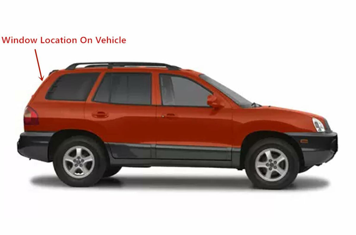 Heated Back Tailgate Window Back Glass Compatible with Hyundai Santa Fe 2001-2006 Models
