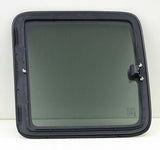 Privacy Movable Passenger Right Side Rear Quarter Window Quarter Glass With Frame & Latch Compatible with GMC Sierra 1999-2006 / Sierra Classic 2007 Extended Cab Pickup Models
