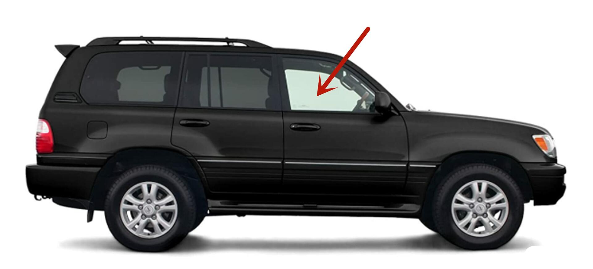 Passenger Right Side Front Door Window Door Glass Compatible with Toyota Land Cruiser/Lexus LX 470 1998-2007 Models