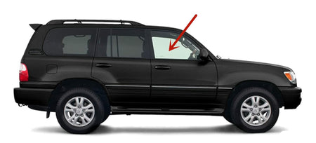 Passenger Right Side Front Door Window Door Glass Compatible with Toyota Land Cruiser/Lexus LX 470 1998-2007 Models