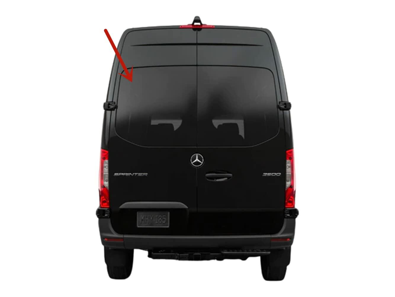Non-Heated Privacy Back Window Back Glass Driver Left Side No Wiper Hole Style Compatible with Mercedes Benz Sprinter 1500 2500 3500 4500 2019-2026 Models