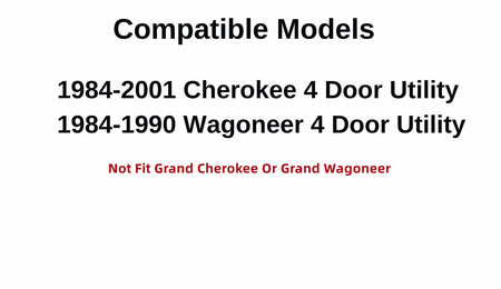 Passenger Right Side Rear Vent Window Vent Glass Compatible with Jeep Cherokee/Jeep Wagoneer 1984-2001 Models