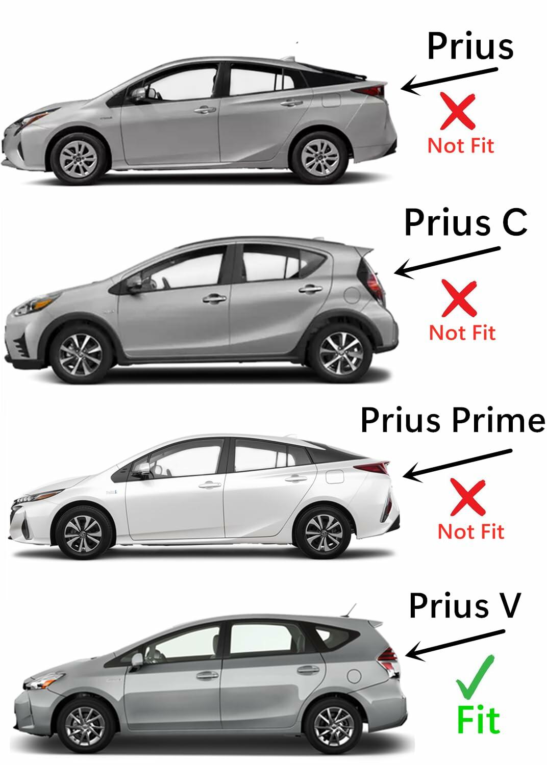 NAGD Heated Rear Tempered Glass Window Compatible with Toyota Prius V 2012-2018 Models