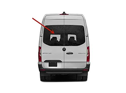Non-Heated Clear Back Window Back Glass Driver Left Side No Wiper Hole Style Compatible with Mercedes Benz Sprinter 1500 2500 3500 4500 2019-2026 Models
