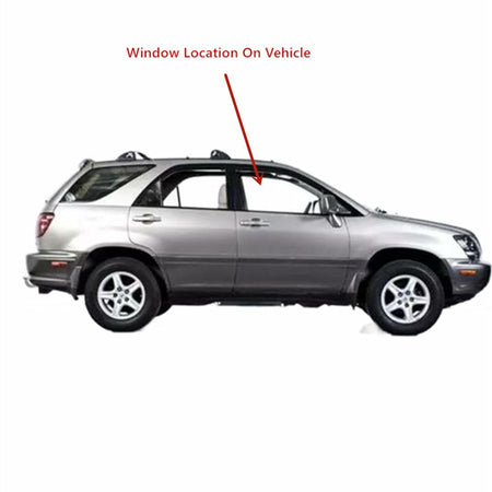 Passenger Right Side Front Door Window Door Glass Compatible with Lexus RX300 1999-2003 Models