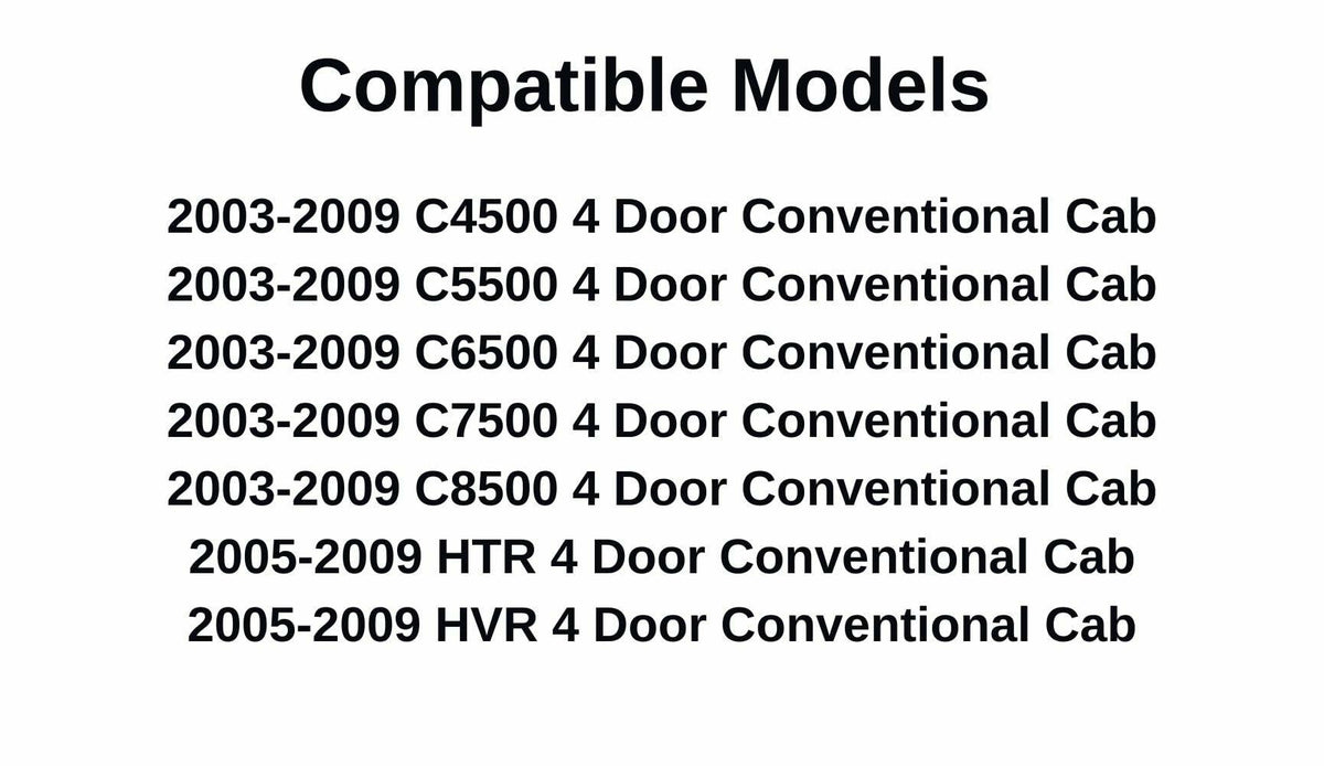 Fit Both Passenger Right / Driver Left Side Rear Door Window Door Glass Compatible With Chevrolet Kodiak 2003-2009/GMC Topkick 2003-2009/Isuzu HTR HVR 2005-2009 4-Door Models