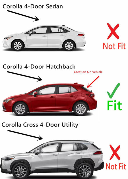 Heated Back Window Back Glass Compatible with Toyota Corolla/Corolla GR 4 Door Hatchback 2019-2026 Models