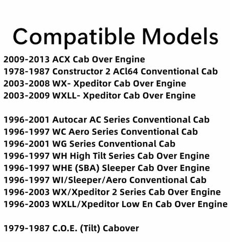 Front Door Window Door Glass Compatible with Autocar WX - Xpeditor WXLL - Xpeditor ACX Cab Over Engine