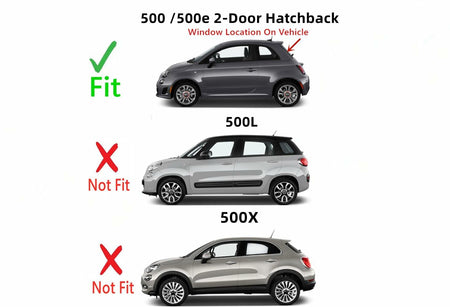 Heated Back Window Back Glass Compatible with Fiat 500 500e 2 Door Hatchback 2012-2019 Models