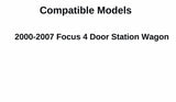 Passenger Right Side Quarter Glass Window Compatible with Ford Focus 4 Door Wagon 2000-2007 Models