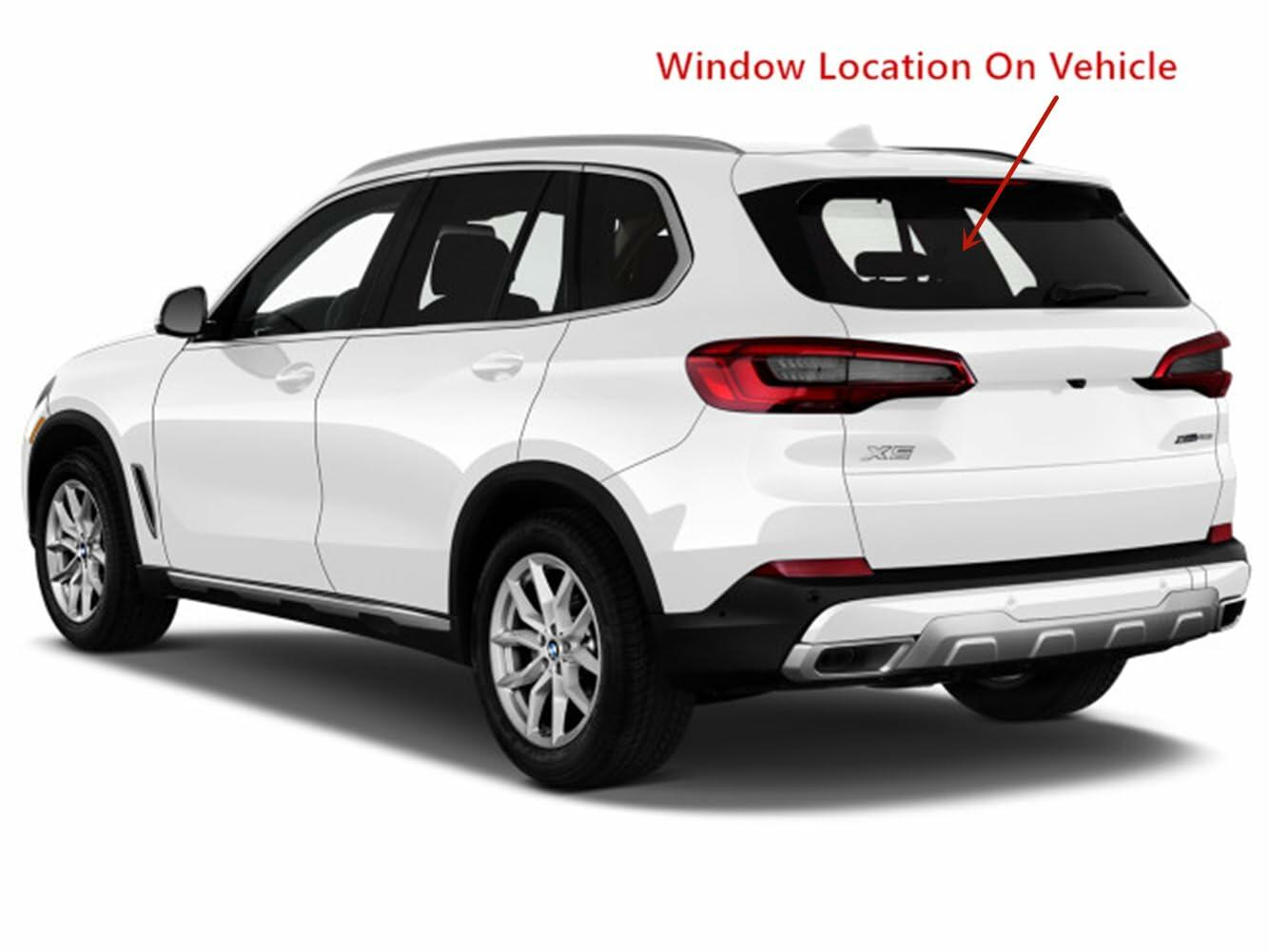 Back Tailgate Window Heated Back Glass Clear Compatible with BMW X5 2019-2026 Models