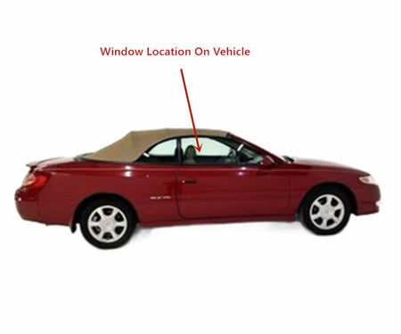 Passenger Right Side Door Window Door Glass Compatible with Toyota Solara 1999-2003 Models
