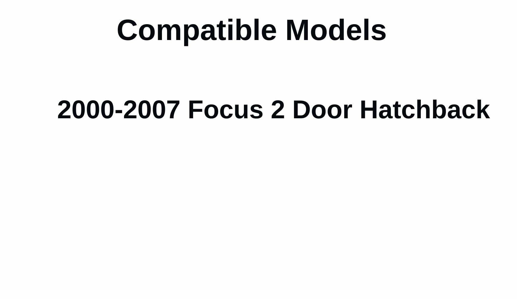 Driver Left Side Quarter Glass Quarter Window Compatible with Ford Focus 2 Door Hatchback 2000-2007 Models