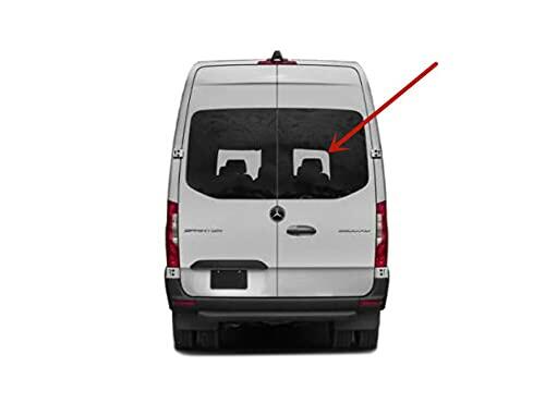 Non-Heated Clear Back Window Back Glass Passenger Right Side No Wiper Hole Style Compatible with Mercedes Benz Sprinter 1500 2500 3500 4500 2019-2026 Models
