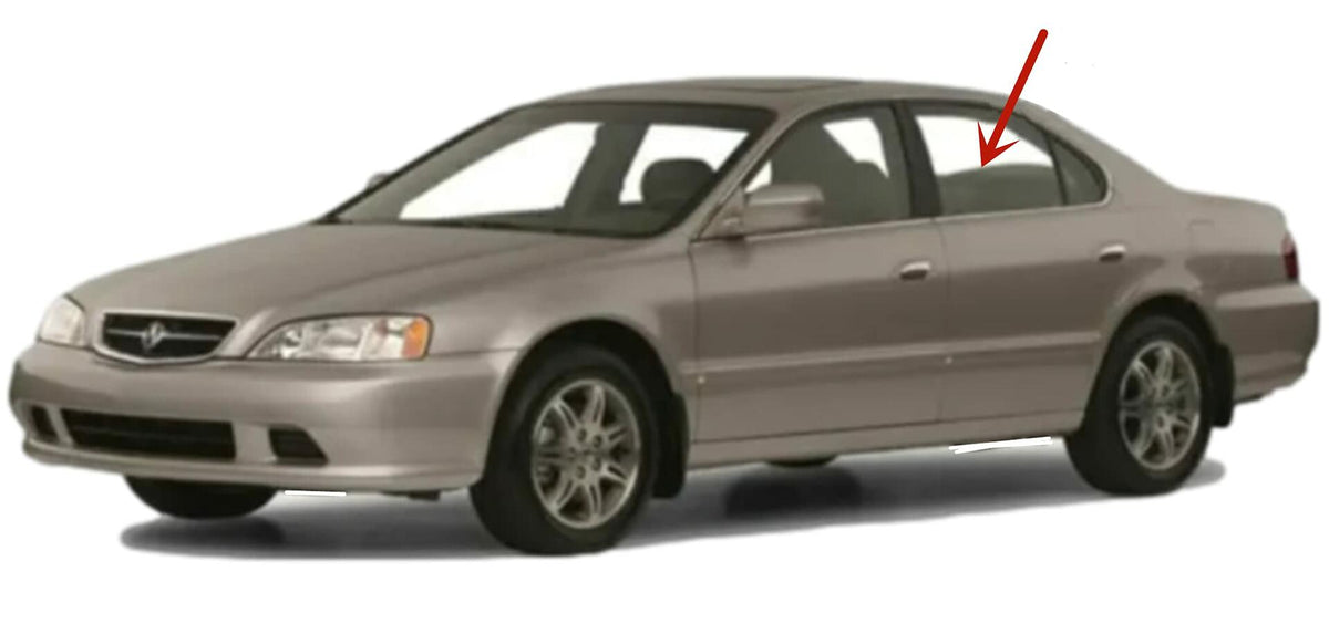 Driver Left Side Rear Door Window Door Glass Compatible with Acura 3.2TL 1999-2002 Models / TL 2003 Models