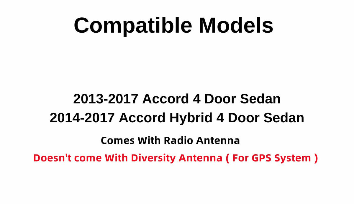 Back Window Glass Heated Compatible with Honda Accord 4 Door Sedan 2013-2017 Models