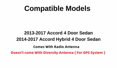 Back Window Glass Heated Compatible with Honda Accord 4 Door Sedan 2013-2017 Models