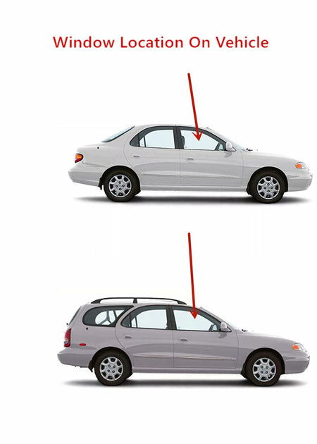 Passenger Right Side Front Door Window Door Glass Compatible with Hyundai Elantra 1996-2000 Models
