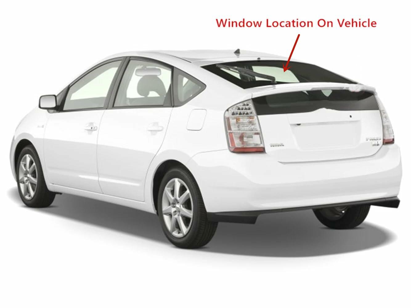 Rear Heated Back Window Back Glass with Antenna Compatible with Toyota Prius 4 Door Hatchback 2004-2009 Models